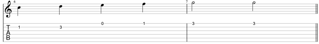 Guitar diagram – Intervals Cheat Sheet: Associating Songs with Intervals