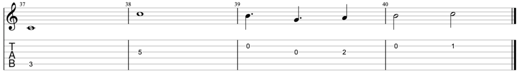 Guitar diagram – Intervals Cheat Sheet: Associating Songs with Intervals